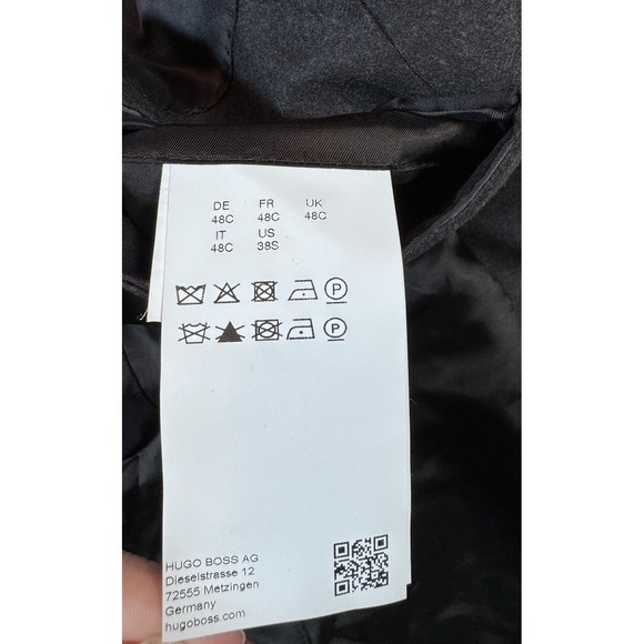Boss Hugo Boss Blazer‎ Men's 38S Gray Marzotto Wool Sport Coat Jacket 2-Button - Picture 10 of 12
